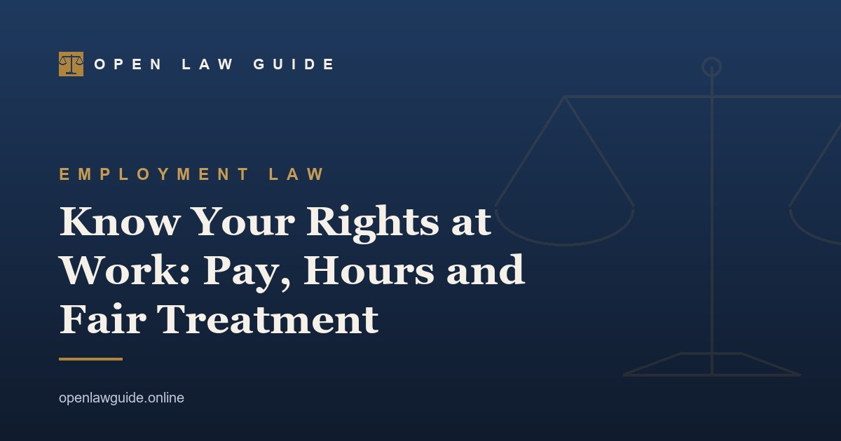 Know Your Rights at Work: Pay, Hours and Fair Treatment