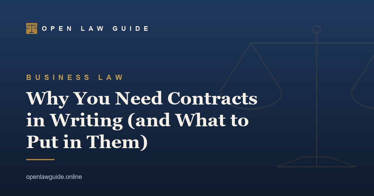 Why You Need Contracts in Writing (and What to Put in Them)