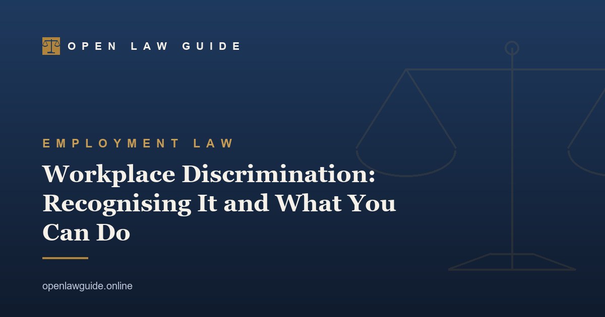 Workplace Discrimination: Recognising It and What You Can Do