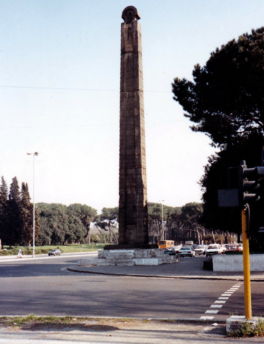 The Obelisk of Axum standing in Rome before its return to Ethiopia