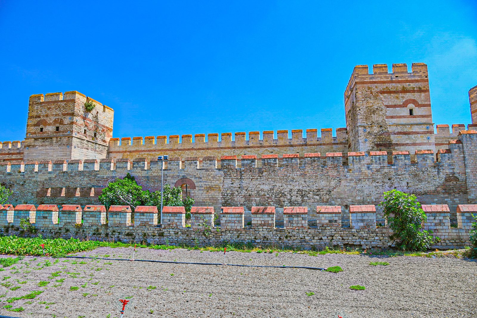 The ancient land walls of Constantinople
