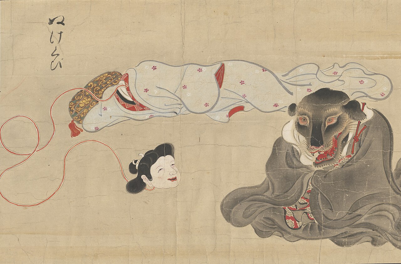 An illustration of the rokurokubi, a yokai whose head detaches at night