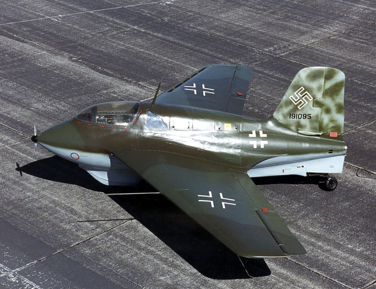 The Messerschmitt Me 163 Komet rocket-powered fighter