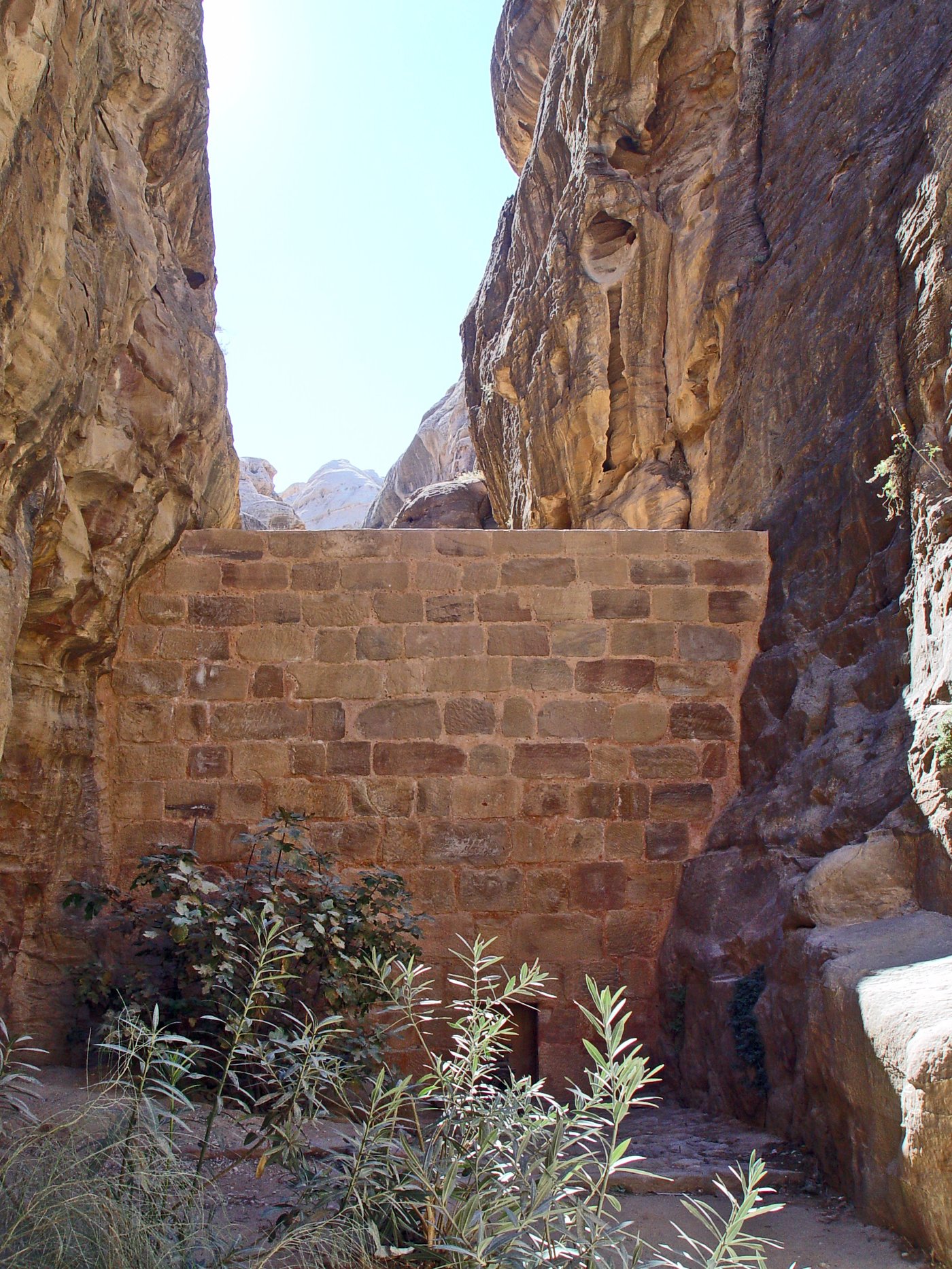 A Nabataean dam at Petra, built to control seasonal flood water