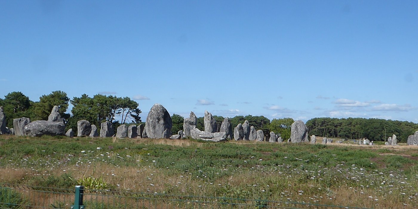 The megalithic stone alignments at Carnac in Brittany, France