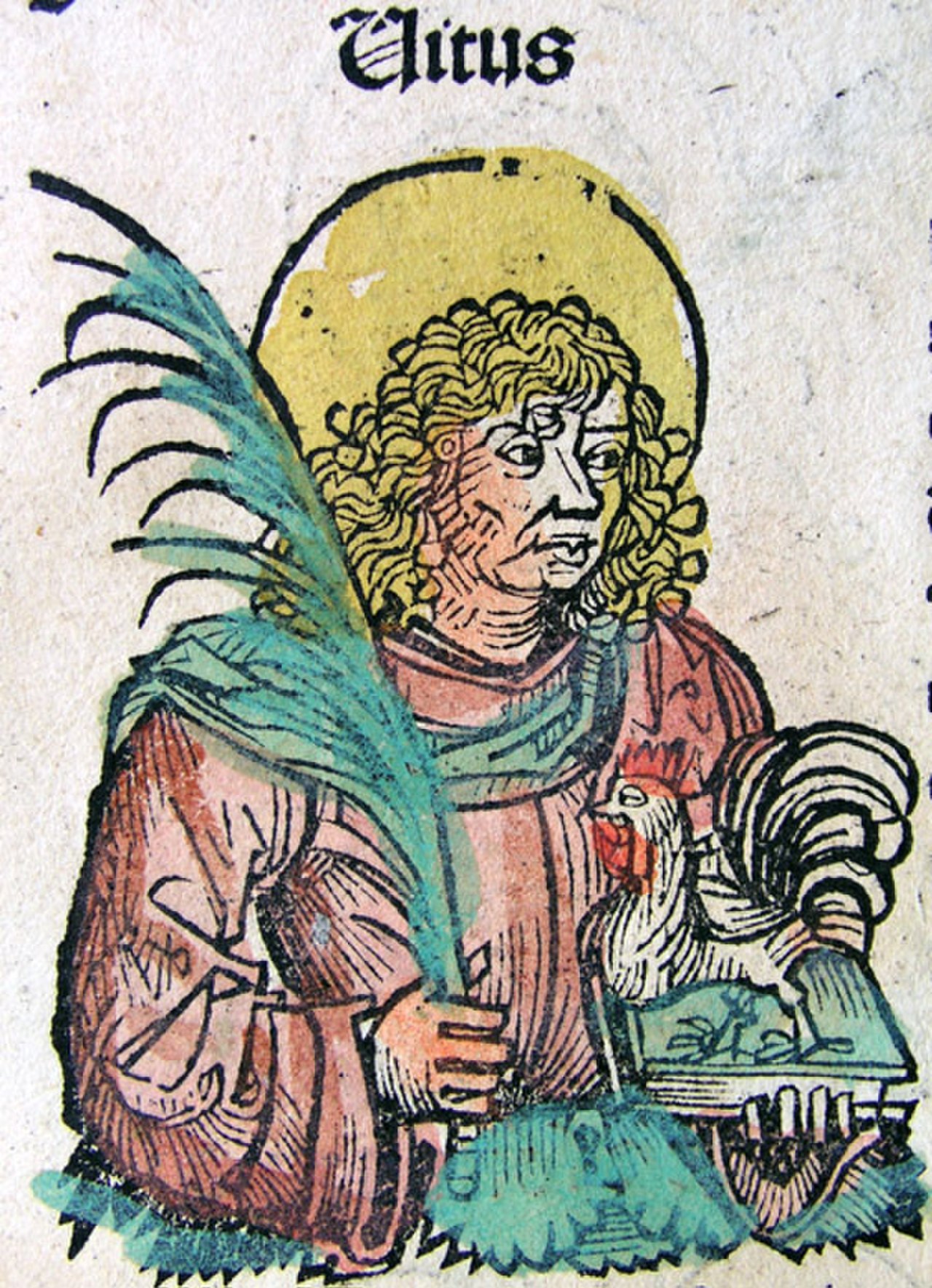 Depiction of Saint Vitus, associated with a curse of compulsive dancing
