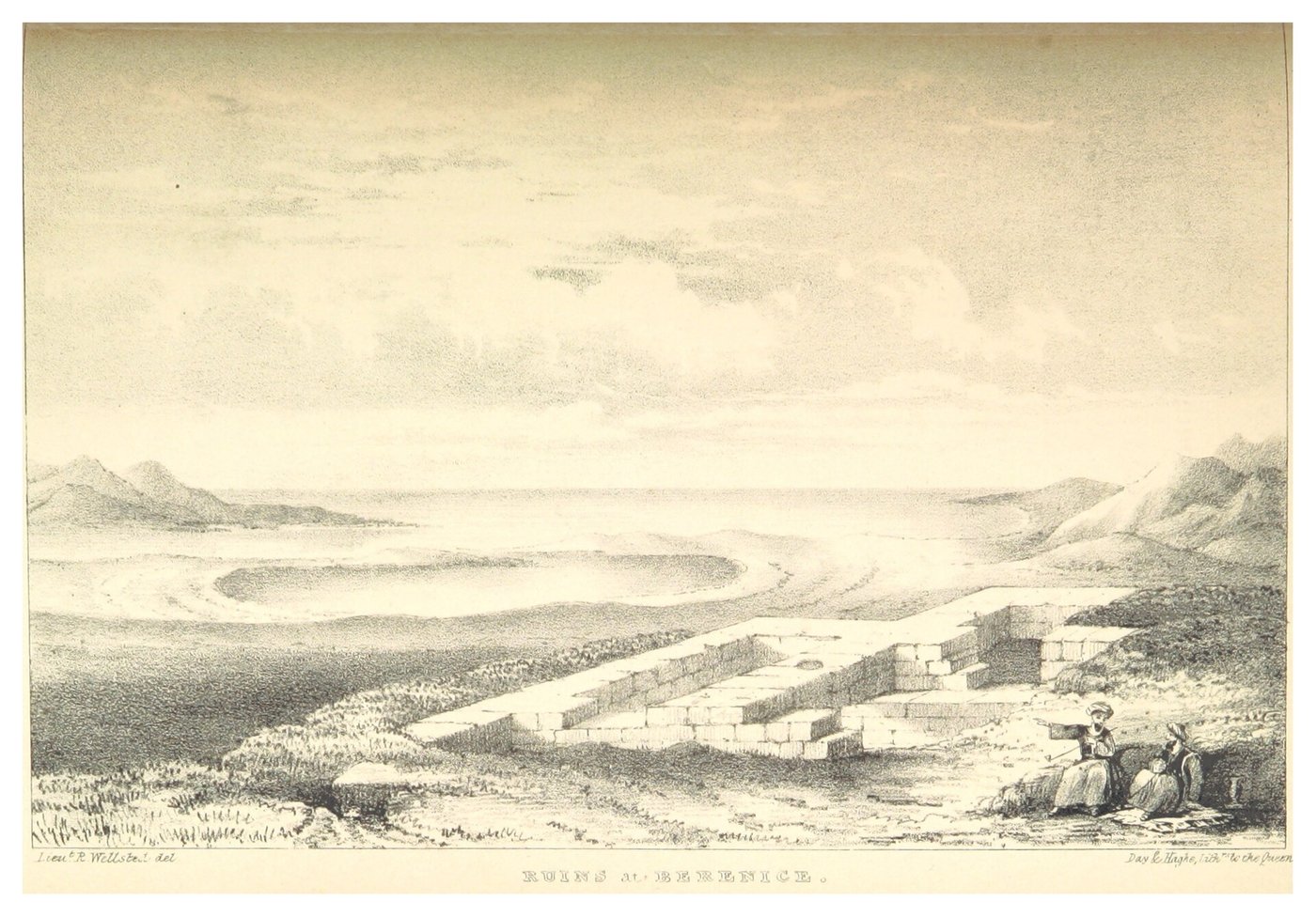 A nineteenth-century engraving of the ruins at Berenike on the Red Sea coast