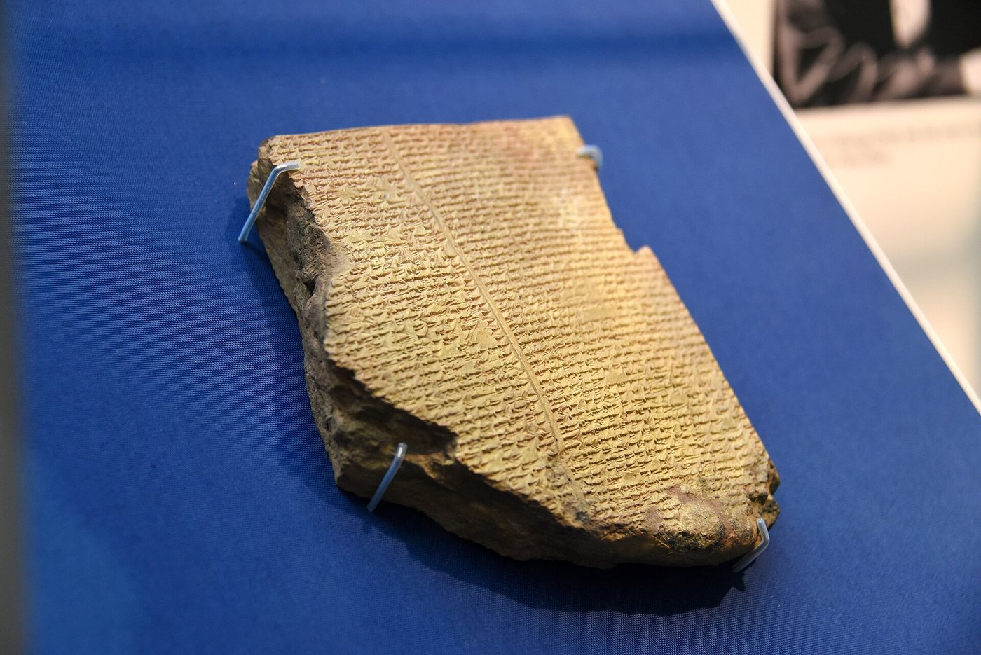 Cuneiform clay tablet from the Library of Ashurbanipal at Nineveh containing the flood story from the Epic of Gilgamesh