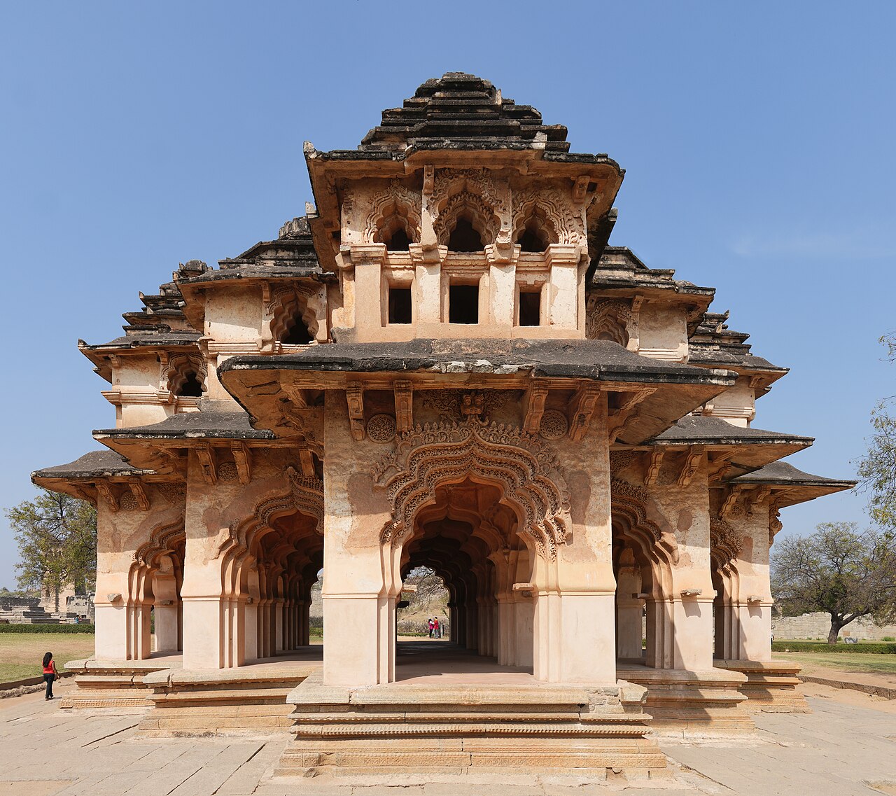 The Lotus Mahal pavilion in the royal enclosure at Hampi