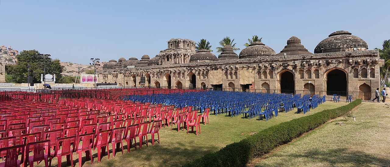 The domed Elephant Stables at Hampi