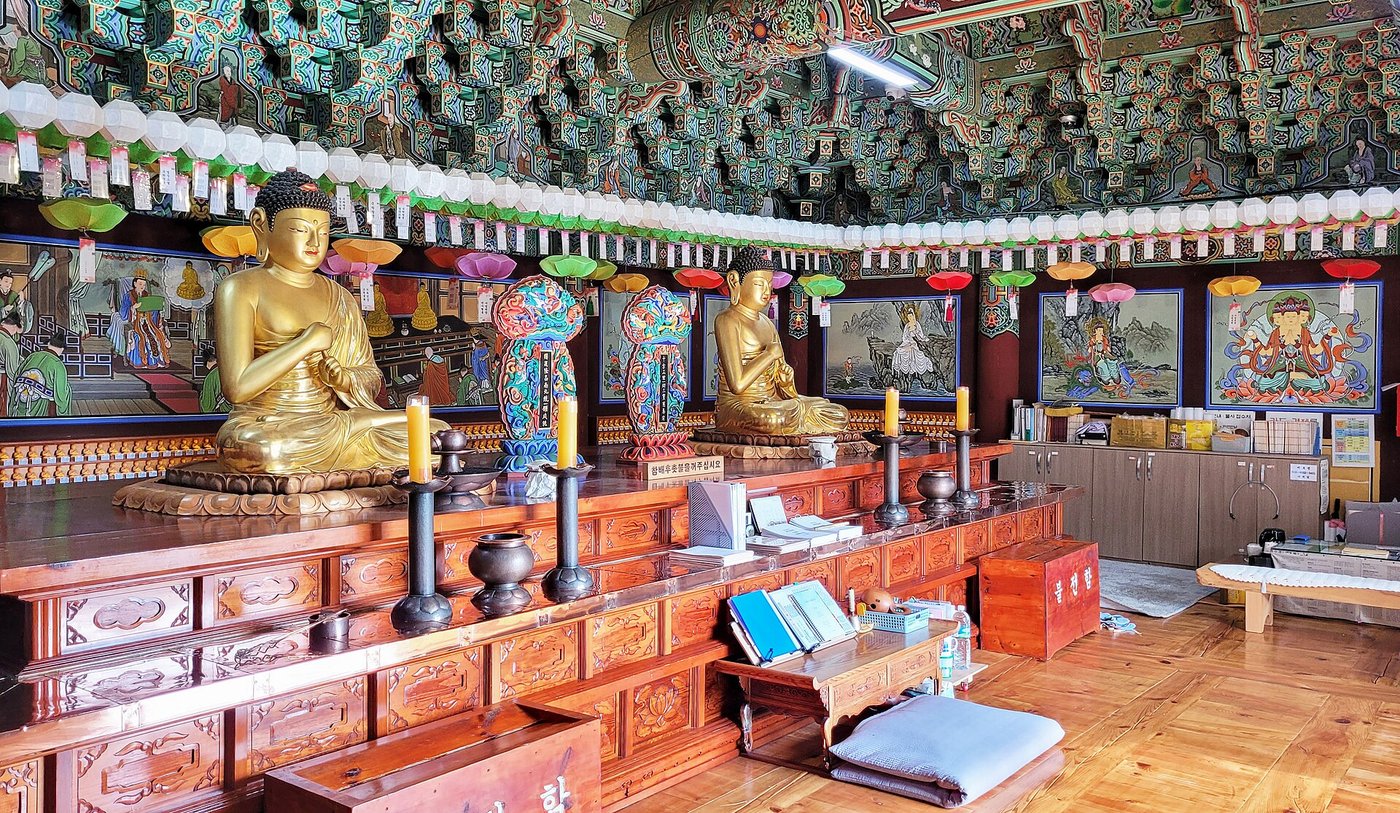 The wooded temple complex of Haeinsa on the slopes of Mount Gaya, South Korea