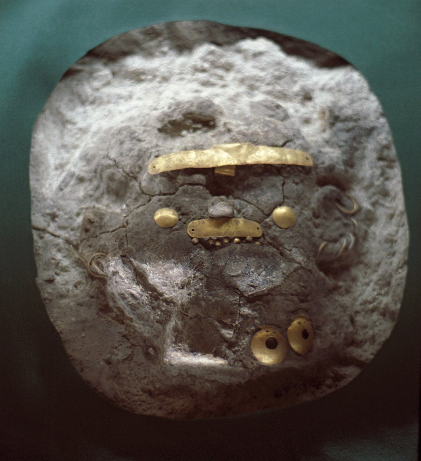 Gold funerary ornaments from Varna including discs and plates once fixed to a face or head
