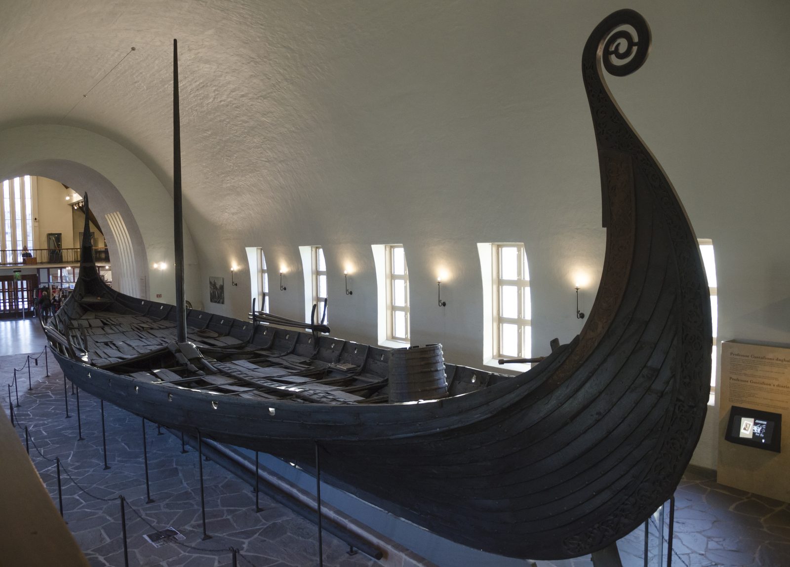 The preserved Viking Oseberg ship